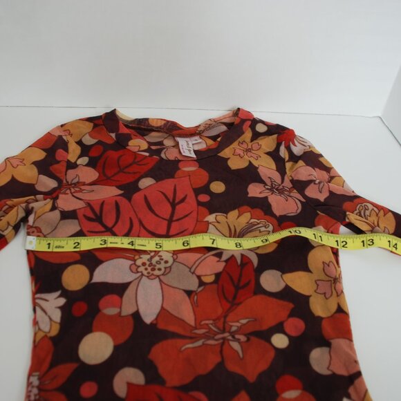 Dedicated Rib Top Ryd Flower Power Multi blouse Sweet size small - Picture 4 of 7